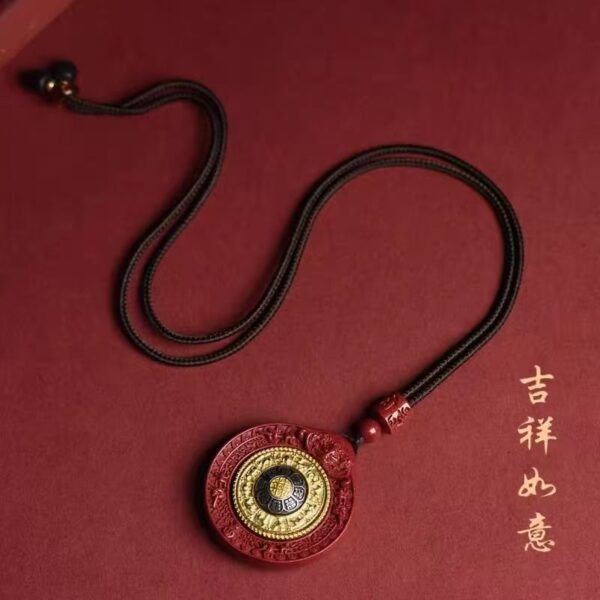 九宮八卦牌藏式吊墜正品朱砂轉運掛件（保平安  納福 化煞）